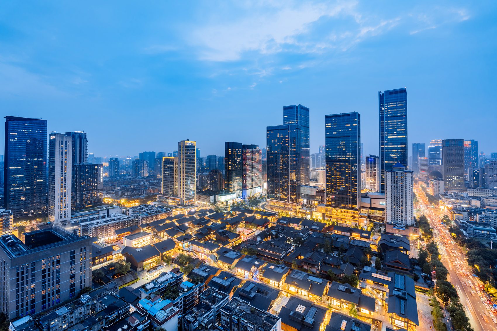 A view of Chengdu’s cityscape.