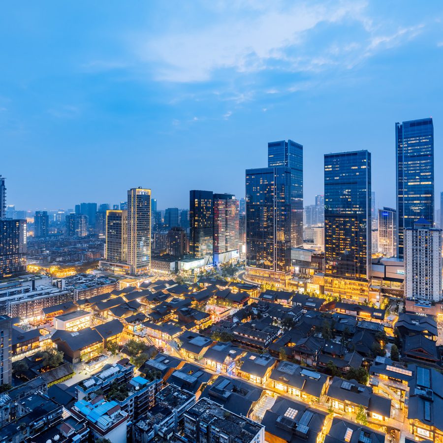 A view of Chengdu’s cityscape.