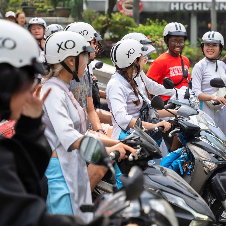 A group of travellers on one of XO Tours’ city tours in Ho Chi Minh City. 
