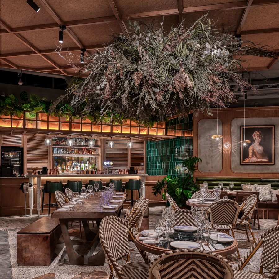 An interior view of Lebanese restaurant Maison Du Mezze, Hong Kong.