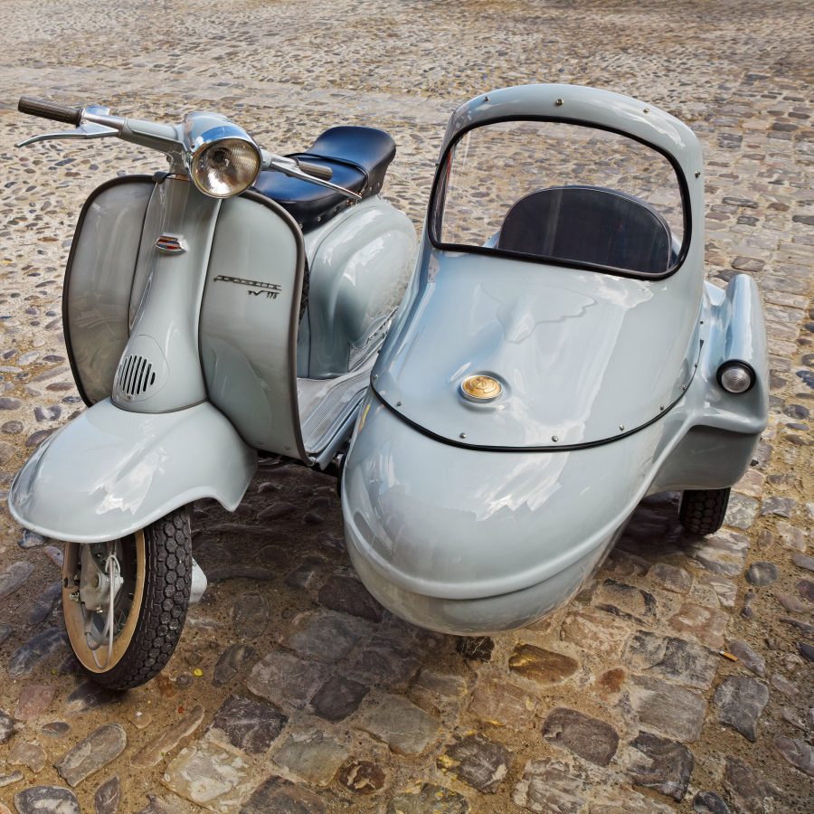 A Vespa Sidecar. 