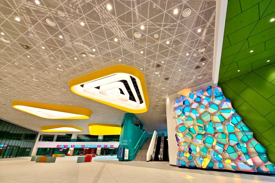 The entrance hall of the Kai Tak Arena.