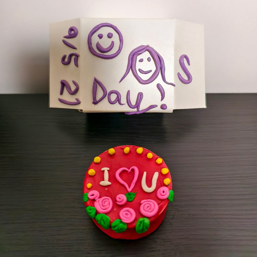 Handmade gifts from Peihao Huang’s children.