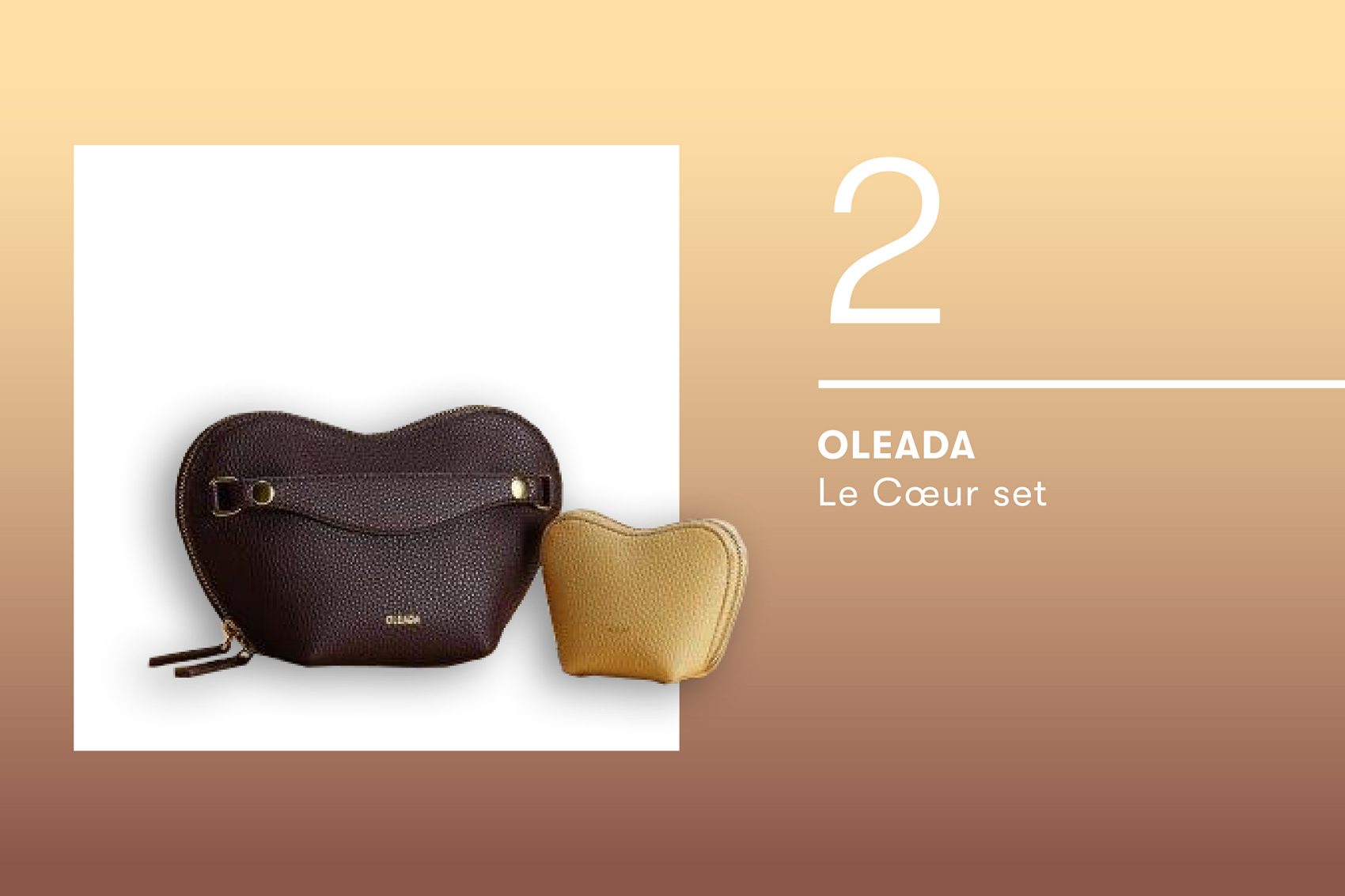  Product shot of the OLEADA Le Cœur set.