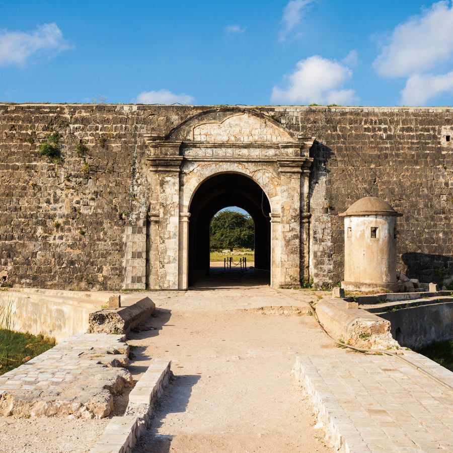 A view of the historical Fort Saiko on a sunny day in Jaffna, North Sri Lanka
