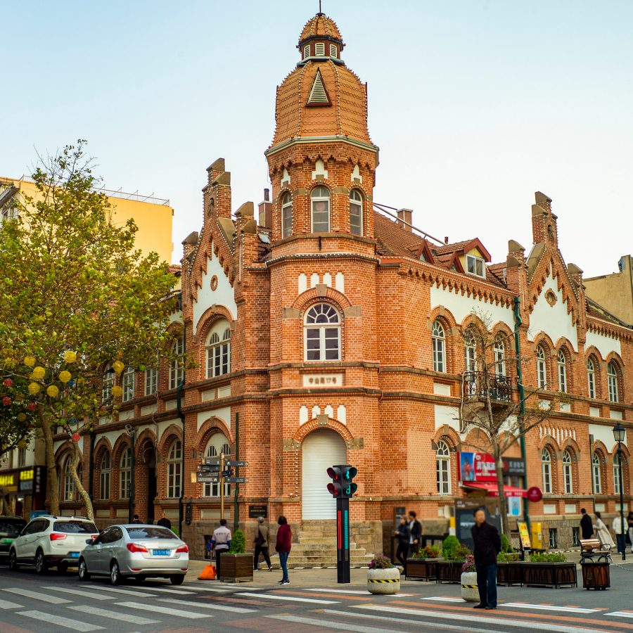 Exterior view of a European-style building on Zhongshan Road, Qingdao.