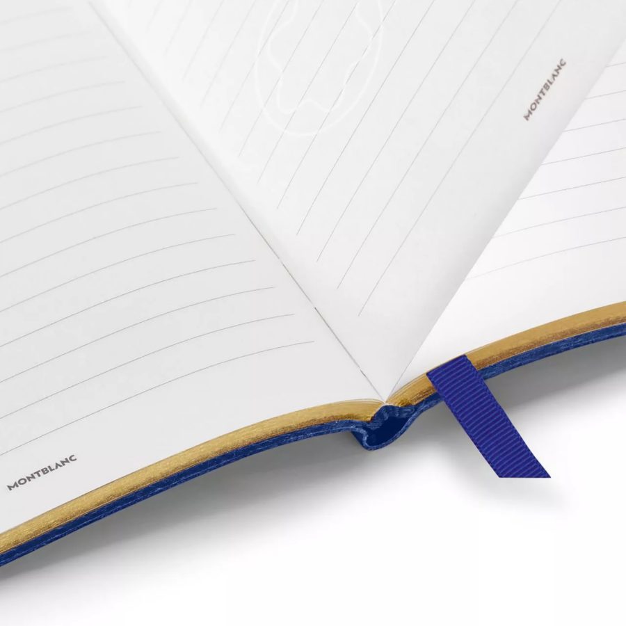 Inside view of the Napoleon Bonaparte Montblanc notebook with lined pages. 