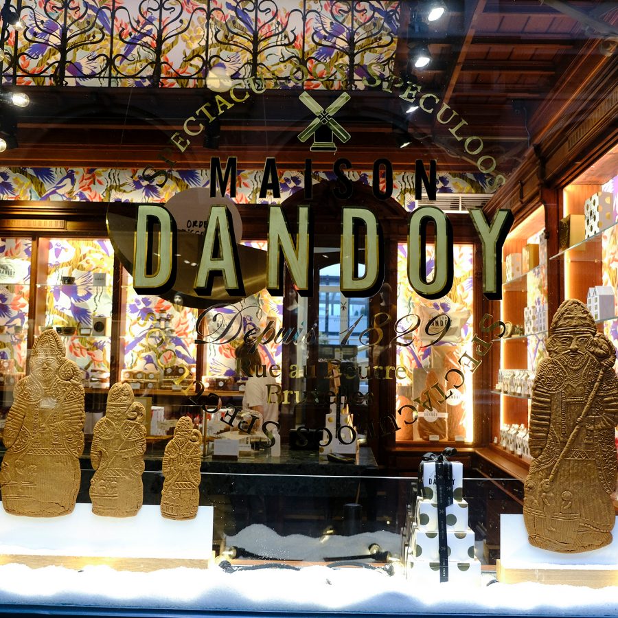 Maison Dandoy’s shop display shows off its wares.