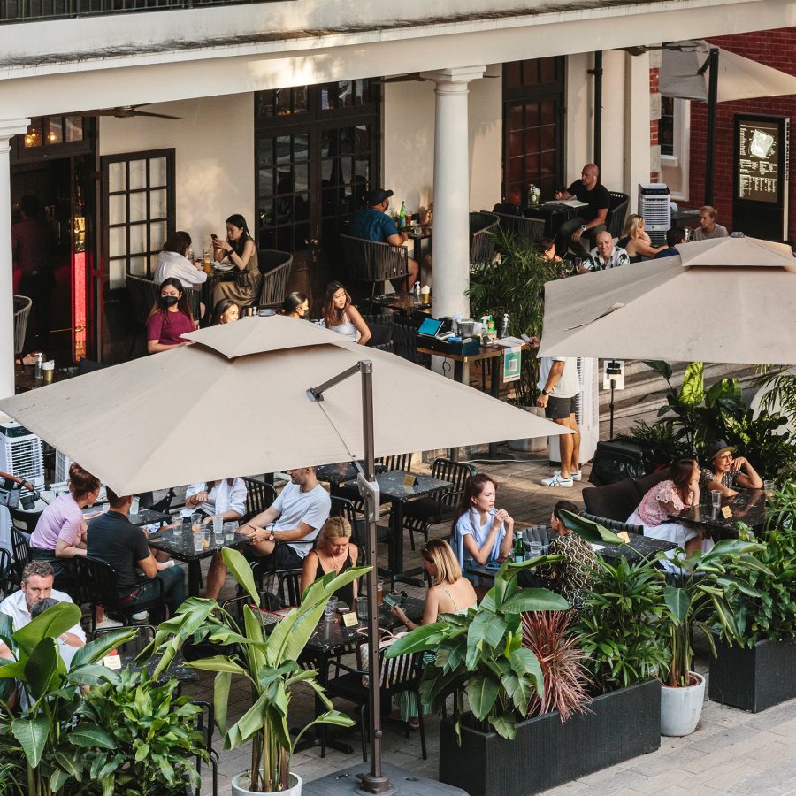 Outdoor dining is available Tai Kwun. 