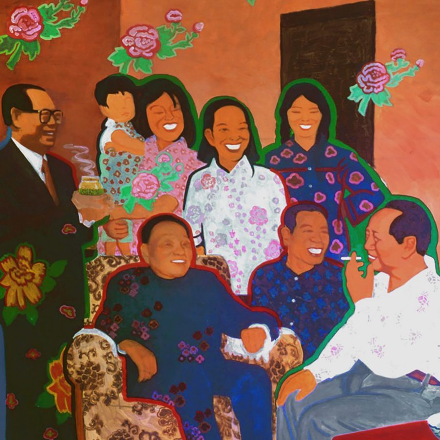 Painting depicting Chinese figures as part of the M+ Sigg Collection.