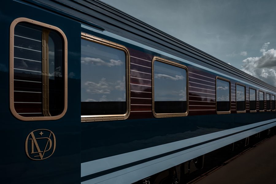 Exterior view of the La Dolce Vita Orient Express train.