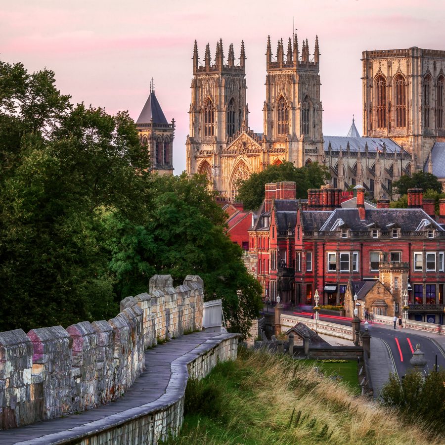  A view of York Castle and the city surrounding it. 
