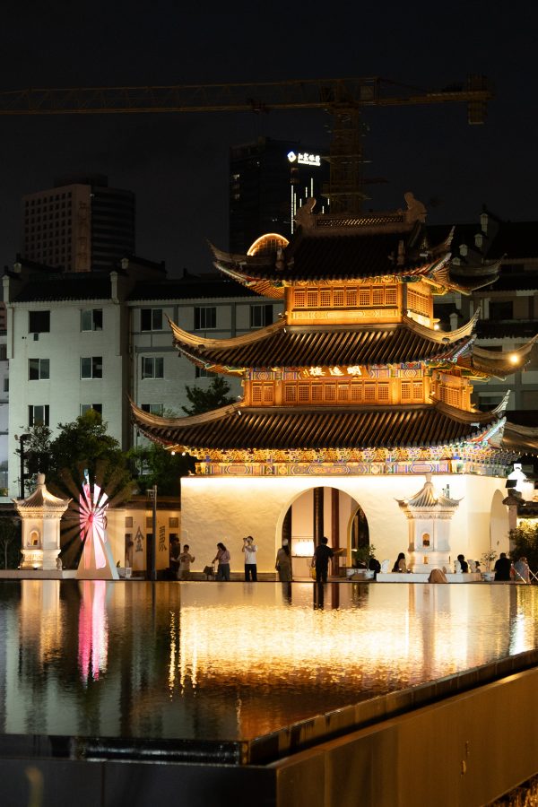 Nighttime view of the Nanjing Imperial Examination Museum.