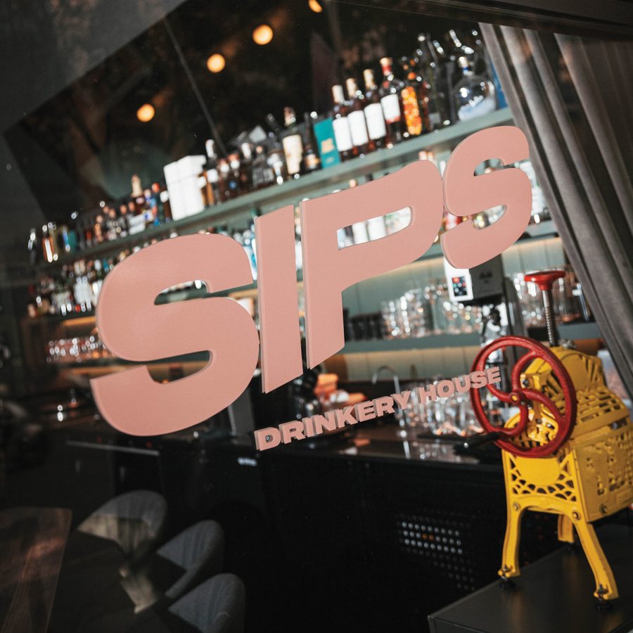 the window sign for Sips bar in Barcelona