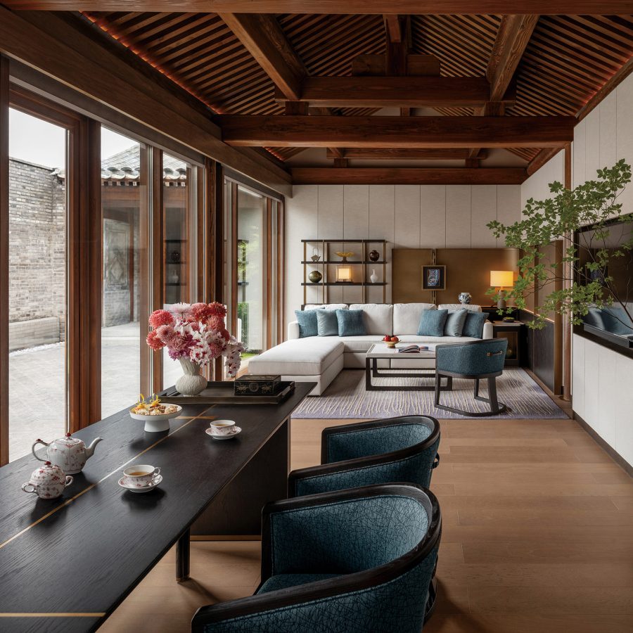 Mandarin Oriental Qianmen, Beijing, traditional courtyard house. 