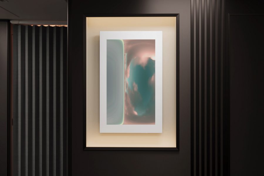 Rendering of Carla Chan’s artwork in the Cathay Pacific cabin