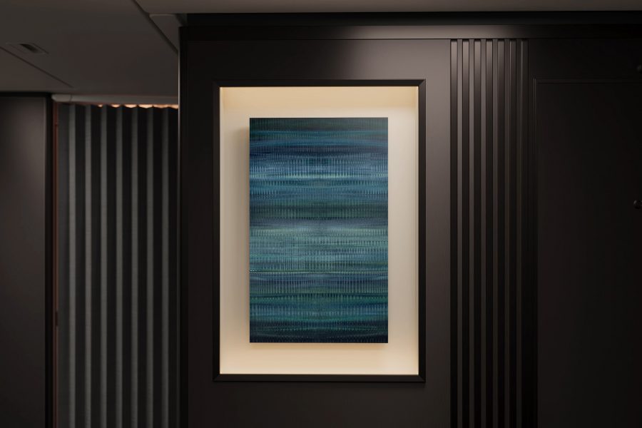 Fan Yan’s Mist in Green in a Cathay Pacific cabin