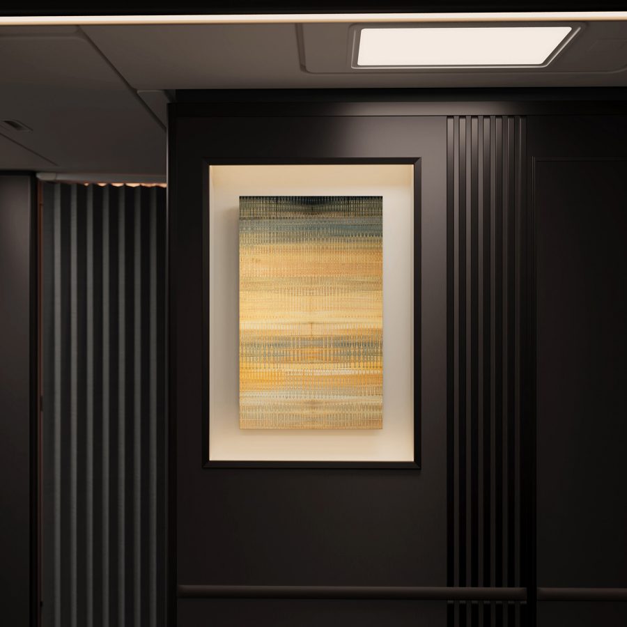 Fan Yan’s Mist in Gold in a Cathay Pacific cabin