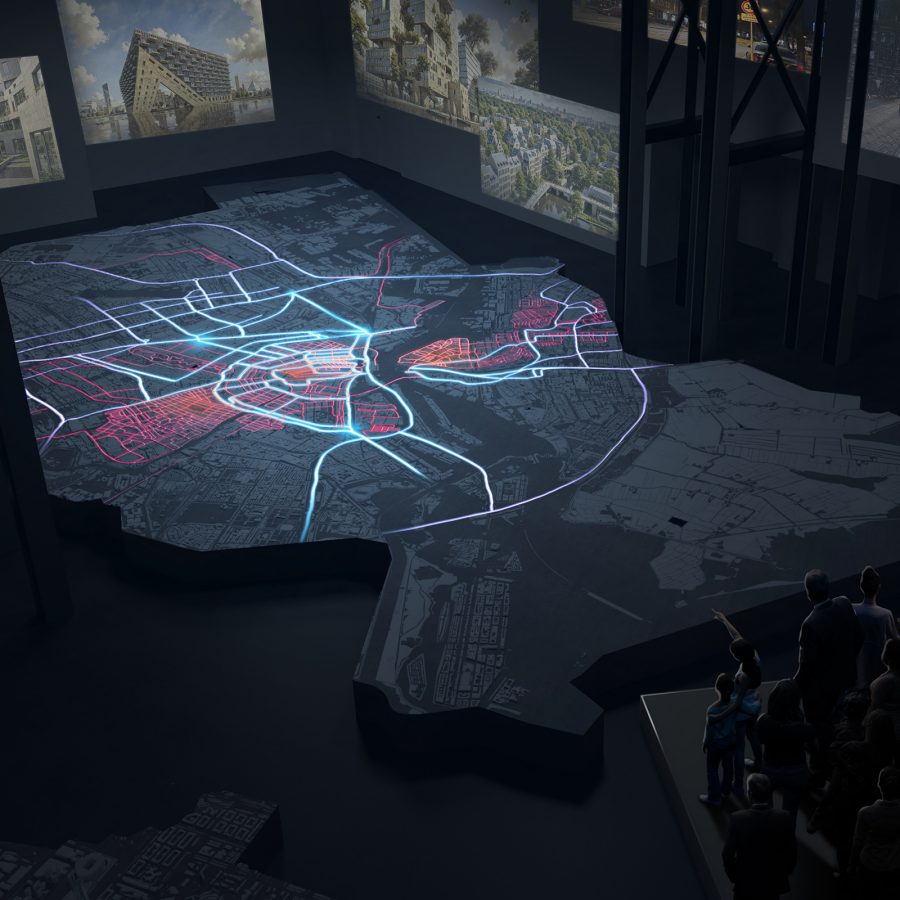 A view of Amsterdam in Motion, an immersive exhibition at the Amsterdam Museum in Netherlands 
