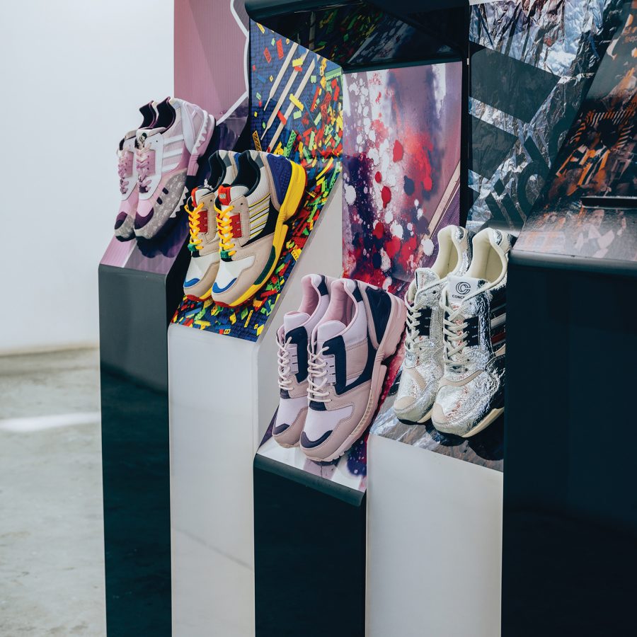 a selection of colourful trainers for sale Thegoodlife in Dubai.
