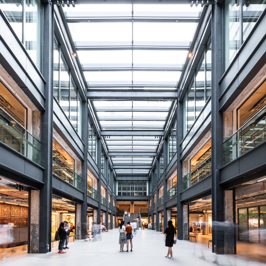 Interior view of The Mills, a heritage site and shopping centre.