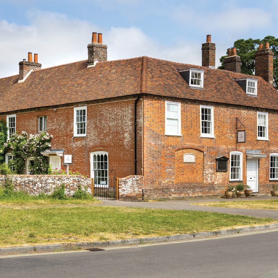 The exterior of Jane Austen’s House in Chawton in the daytime.