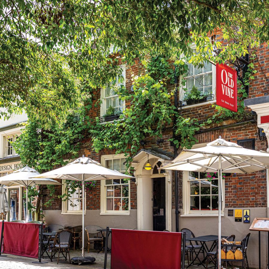 The exterior of The Old Vine hotel in Winchester.