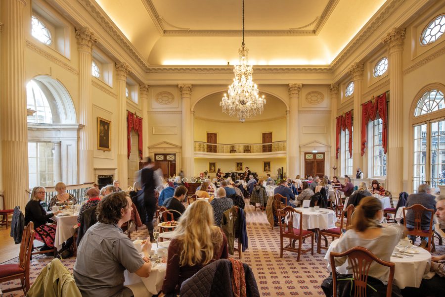 Diners at The Pump Room in Bath.