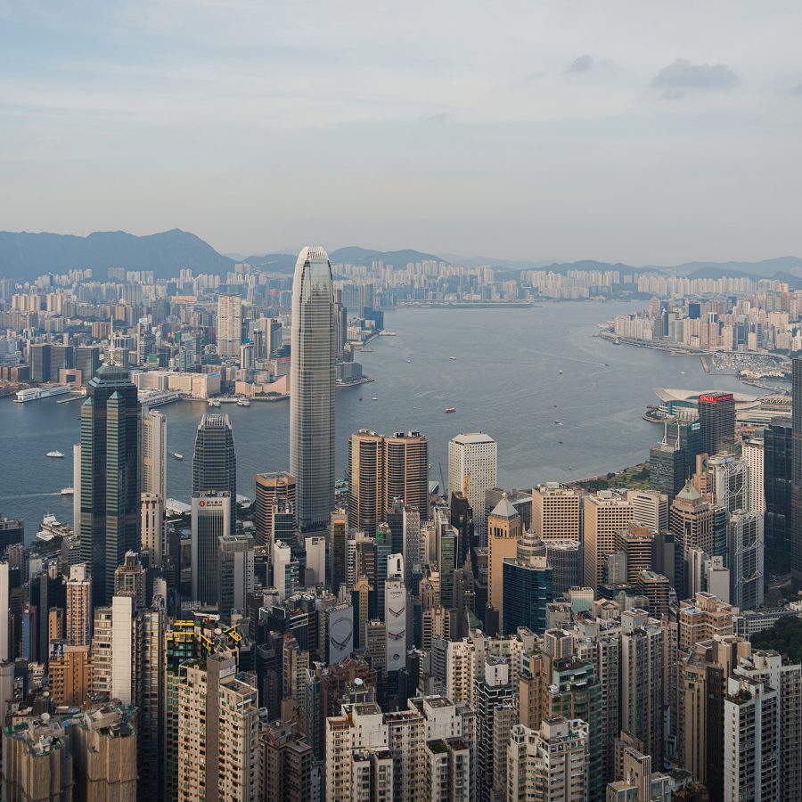 View of the Hong Kong skyline from The Peak.