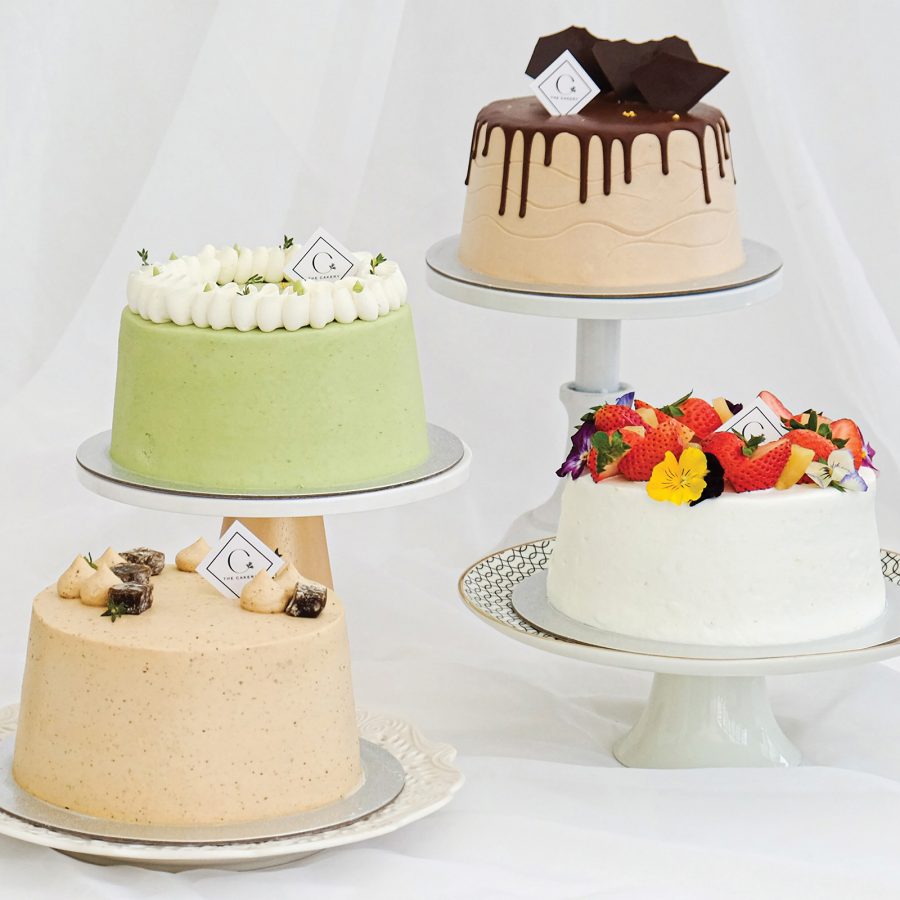 Four cakes by The Cakery Hong Kong.
