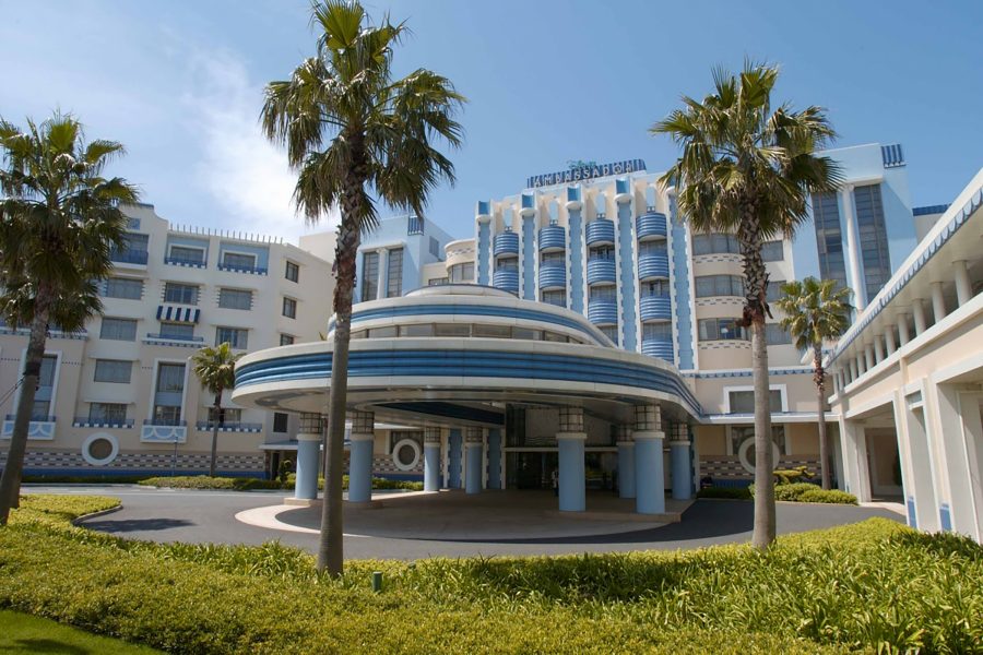An exterior view of Disney Ambassador Hotel, Tokyo on a sunny day.