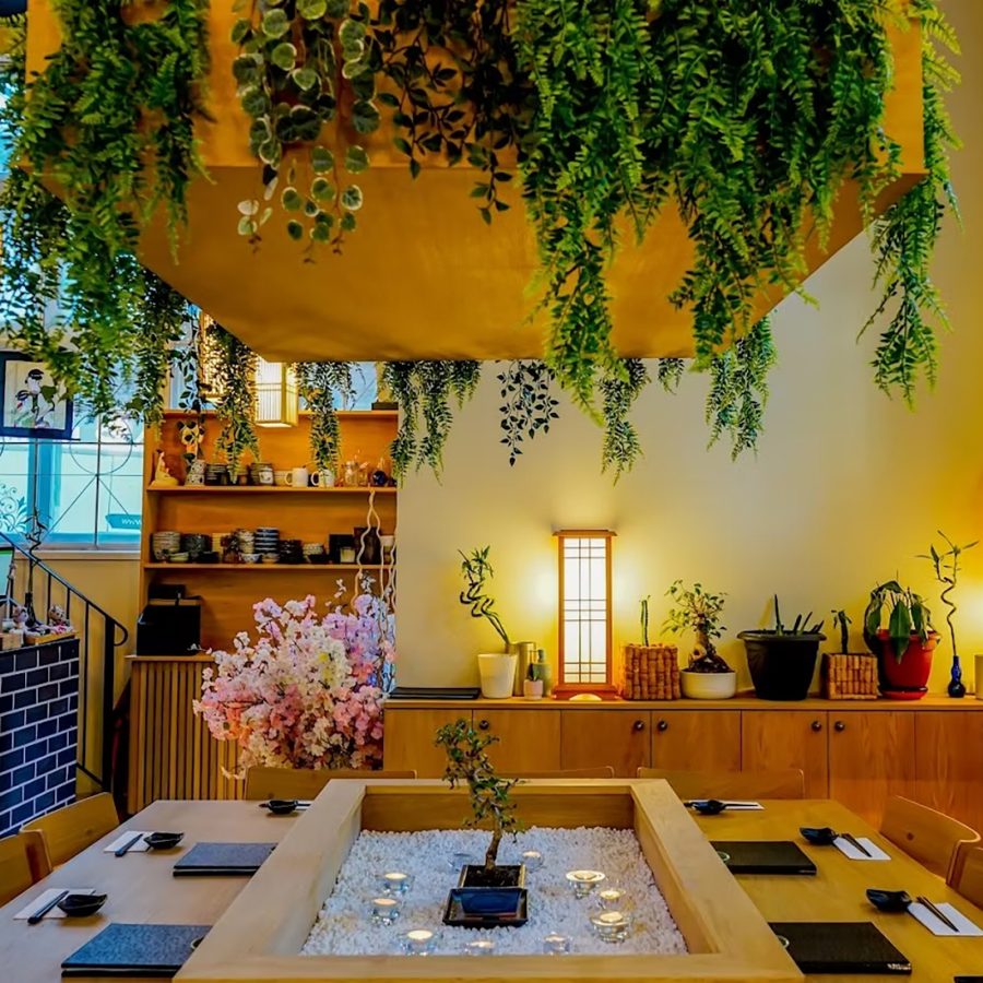 Interiors of Sushinoen restaurant in London.