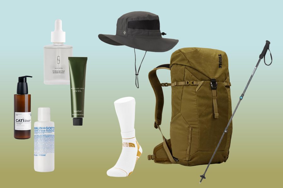 A collage of products from the Cathay Shop on a green background.