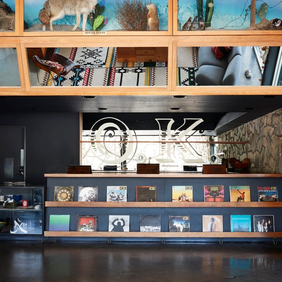 A display of CDs at Ace Hotel & Swim Club, Palm Springs. 