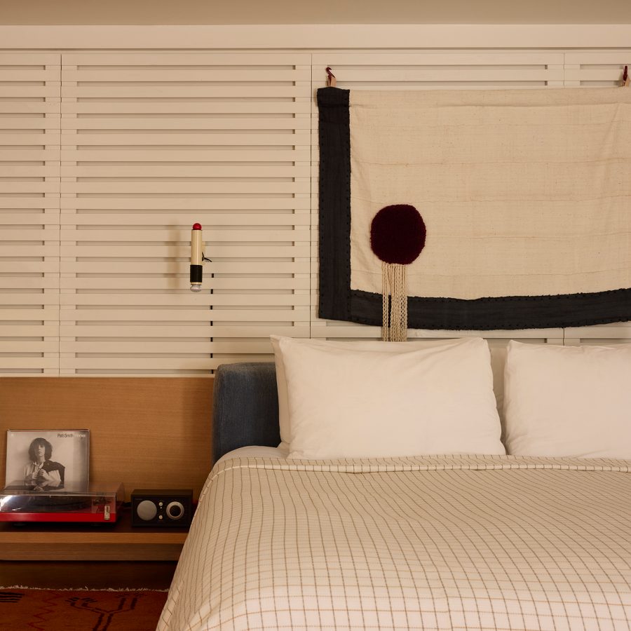 A bedroom at Ace Hotel & Swim Club, Palm Springs.