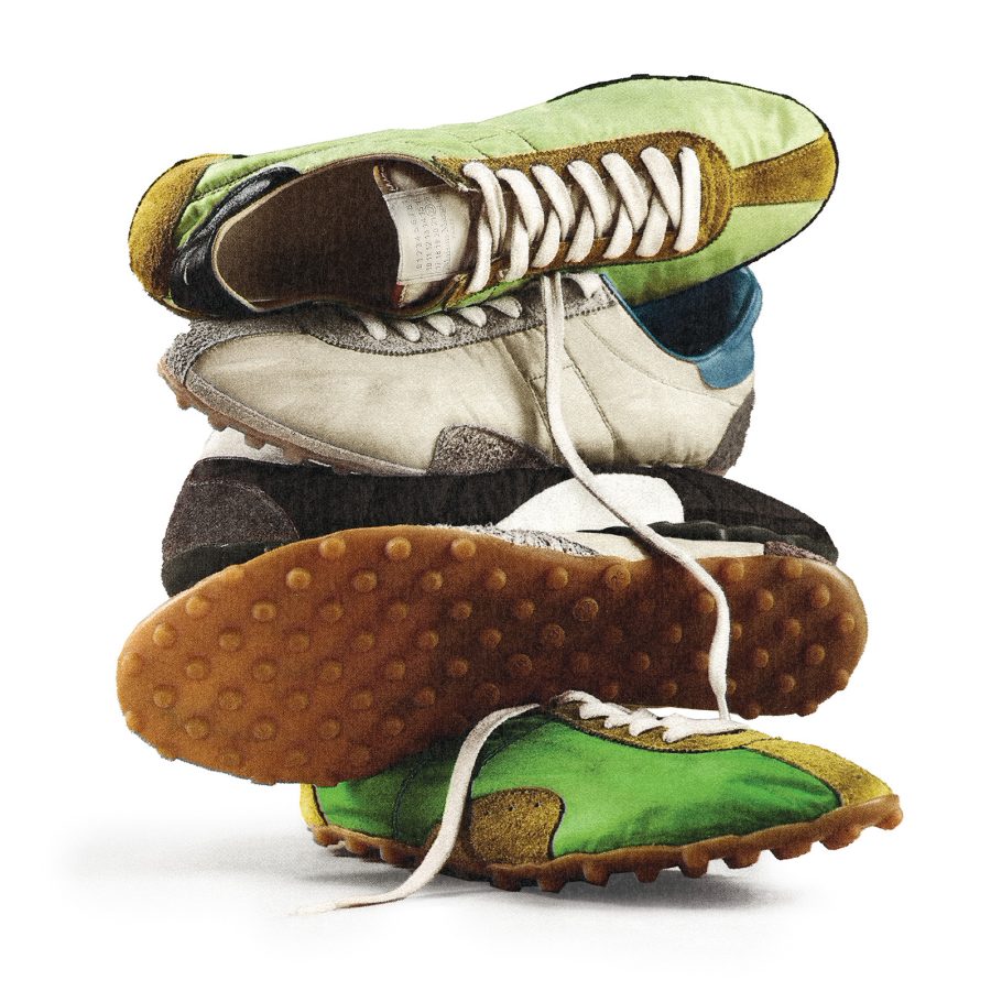 A pile of Maison Margiela’s Sprinters in different colourways.