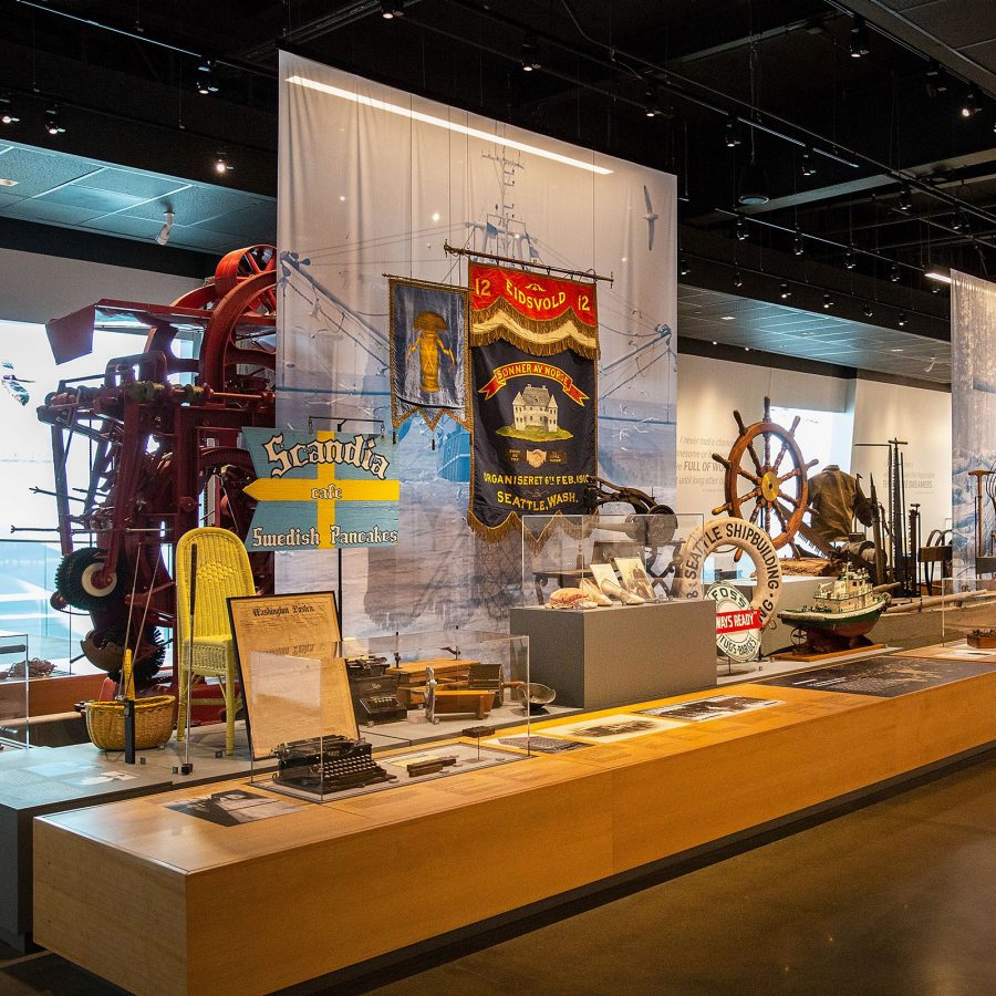 Items on display at the National Nordic Museum in Seattle