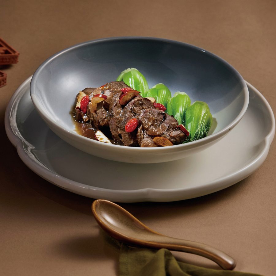 Minnan braised herbal beef from Cathay Pacific’s Chinese Classics menu.