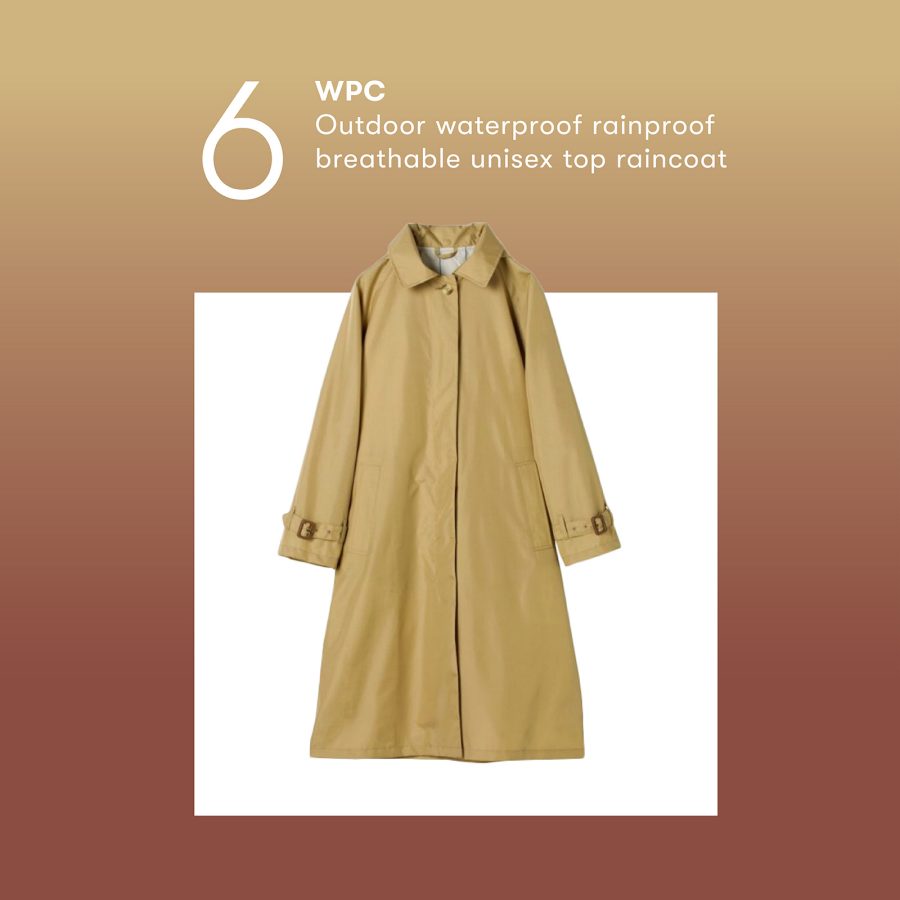 Product shot of the WPC outdoor waterproof rainproof breathable unisex top raincoat.