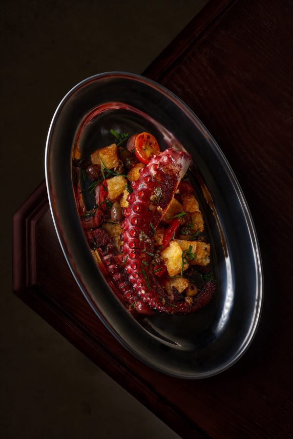  An octopus dish served at La Volta in Hong Kong.