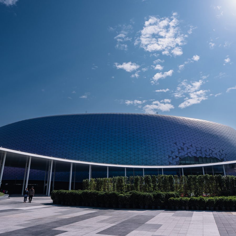 A daylight shot of Kai Tak stadium, Hong Kong. 