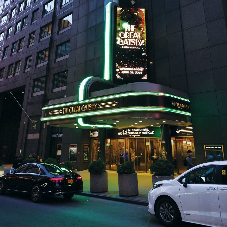The exterior of New York’s Broadway Theater, where The Great Gatsby is showing.