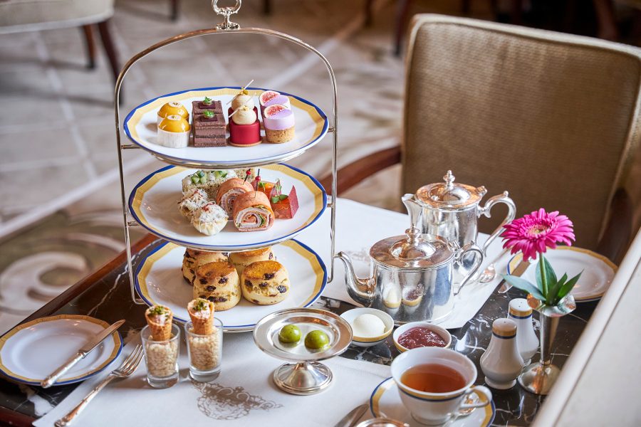 Afternoon tea set at The Peninsula Hong Kong.
