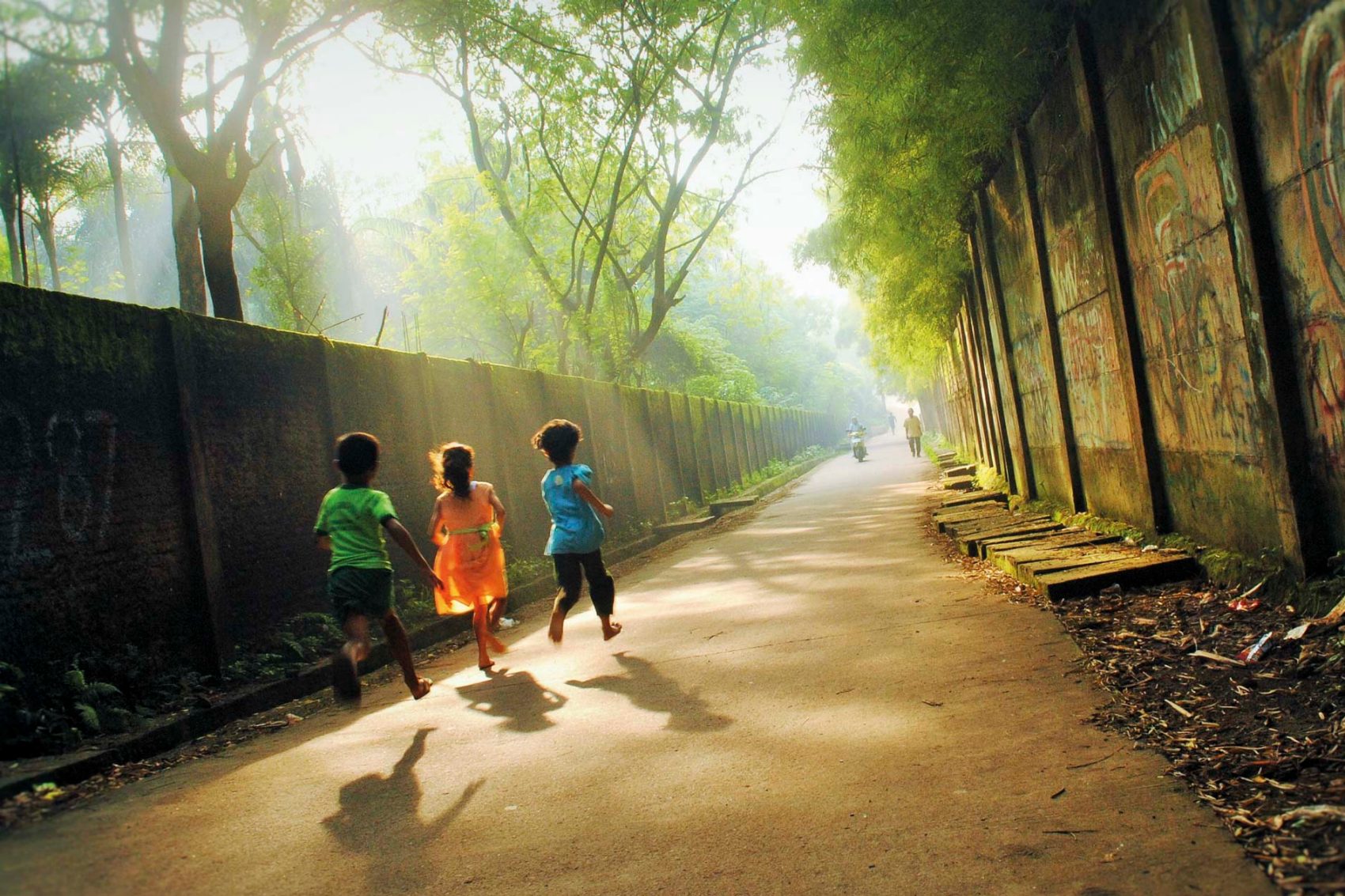 Children running in Jakarta. Credit: Christopher Alexander