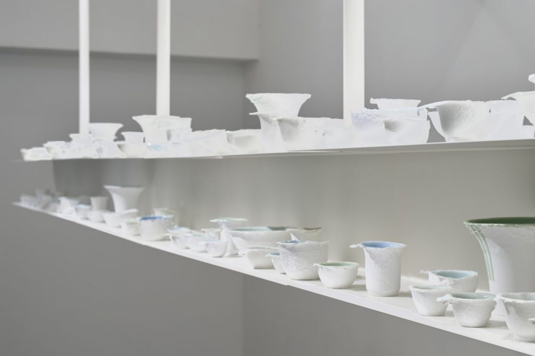 White pots