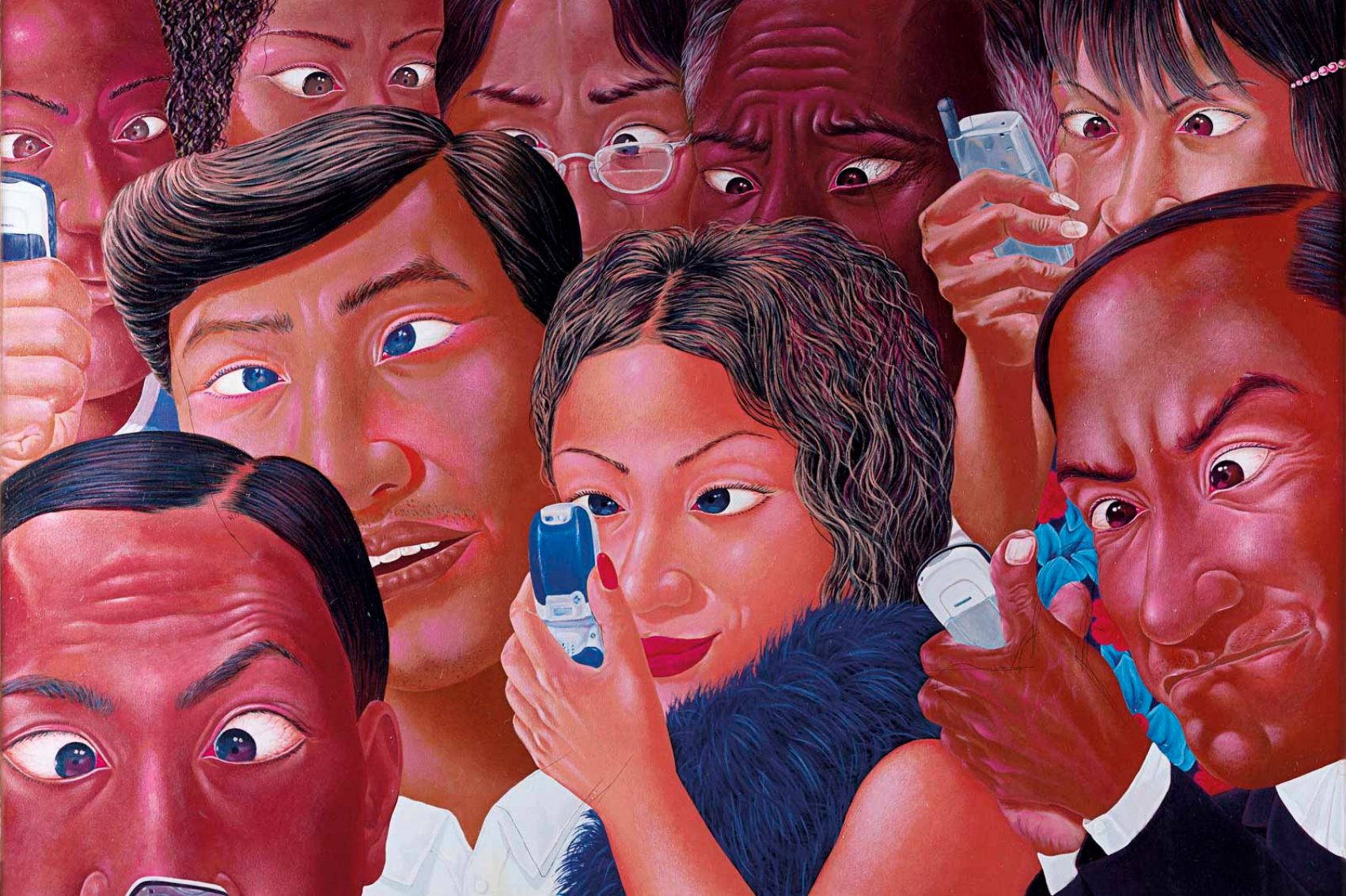 A painting by Indonesian artist I Nyoman Masriadi at Museum MACAN