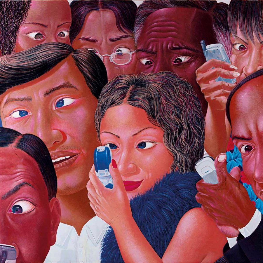 A painting by Indonesian artist I Nyoman Masriadi at Museum MACAN
