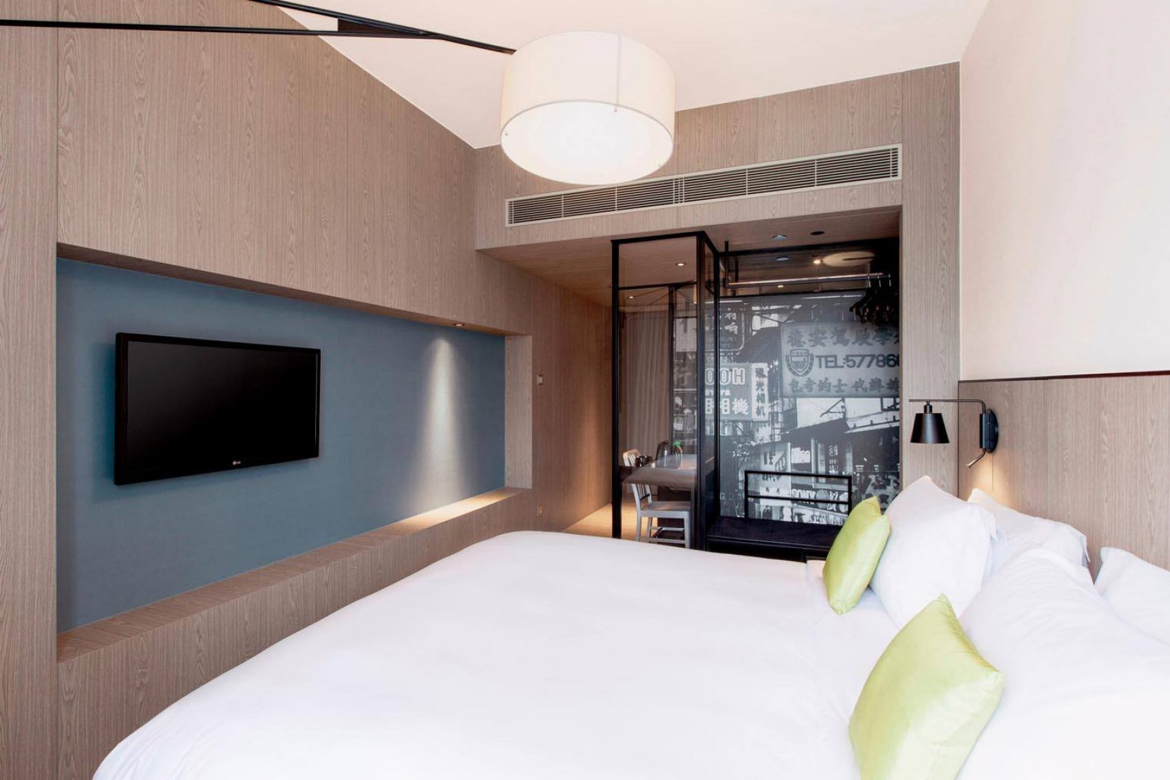 A room in the Pentahotel Hong Kong, a popular Hong Kong quarantine hotel.