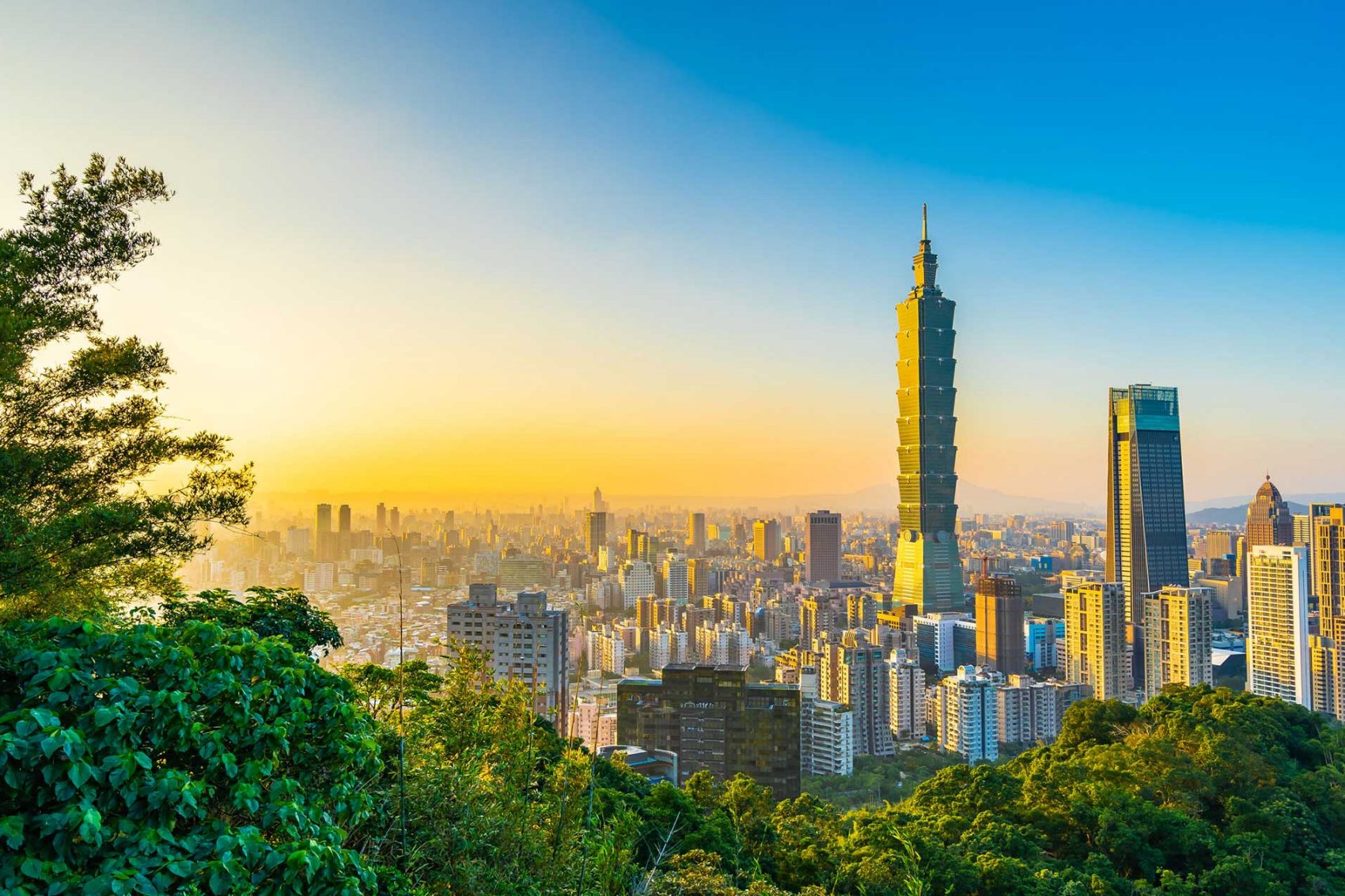 Overview of the Taipei skyline