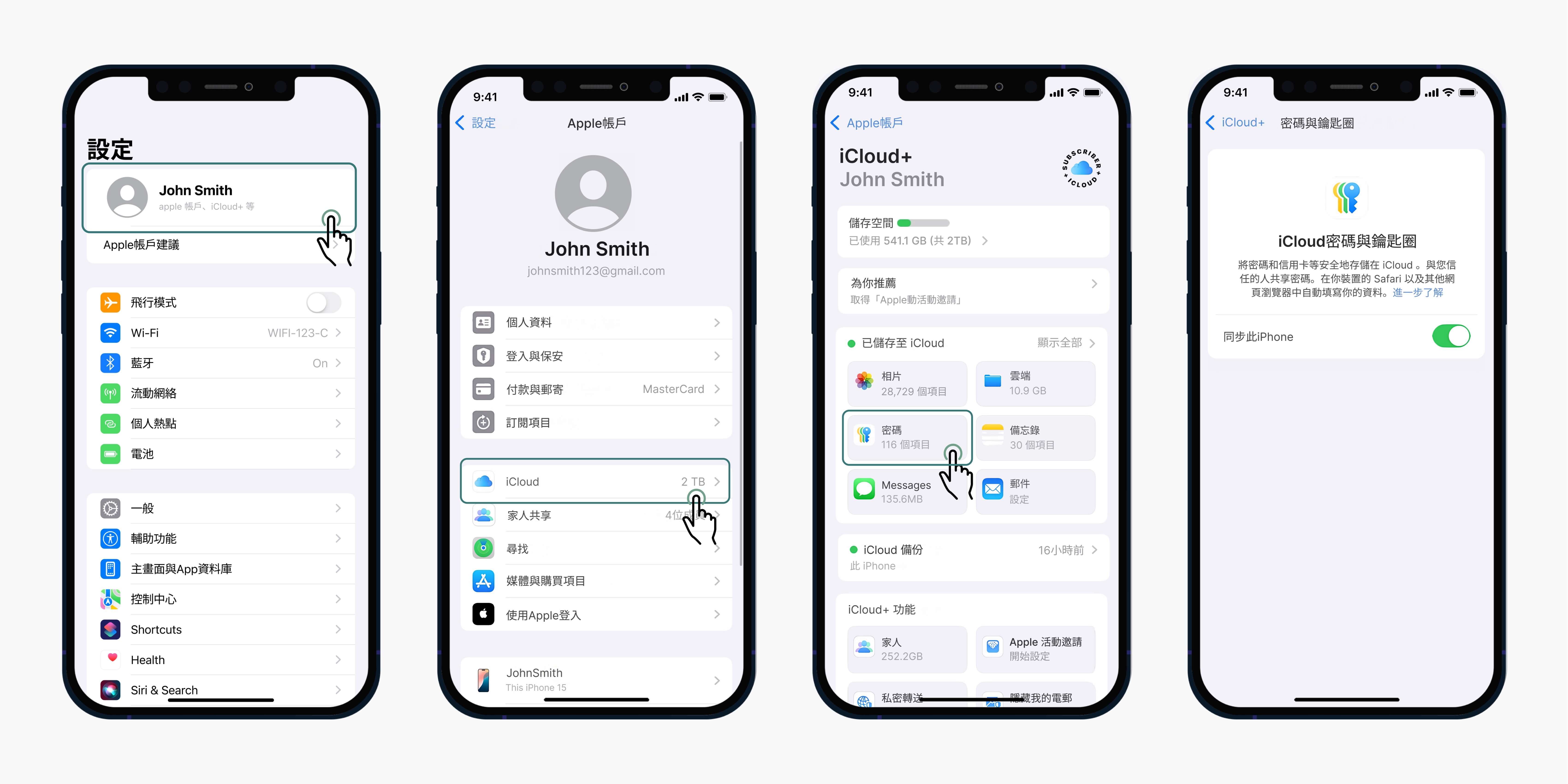Password manager is synced across devices